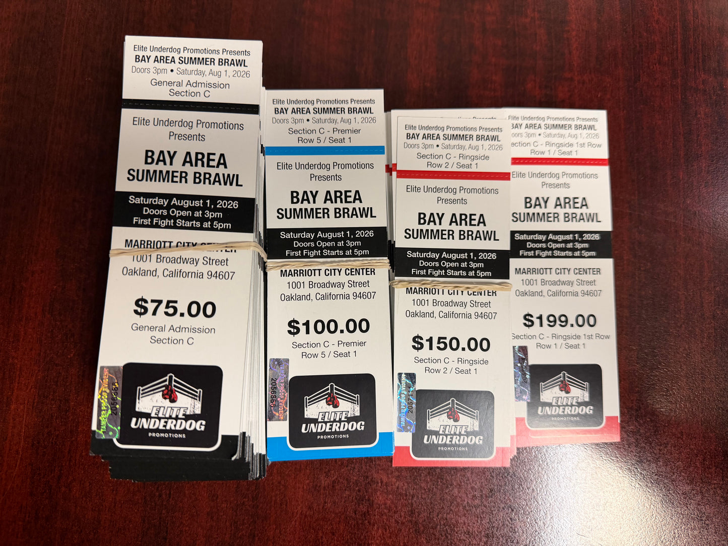 Paper Tickets for the Bay Area Summer Brawl